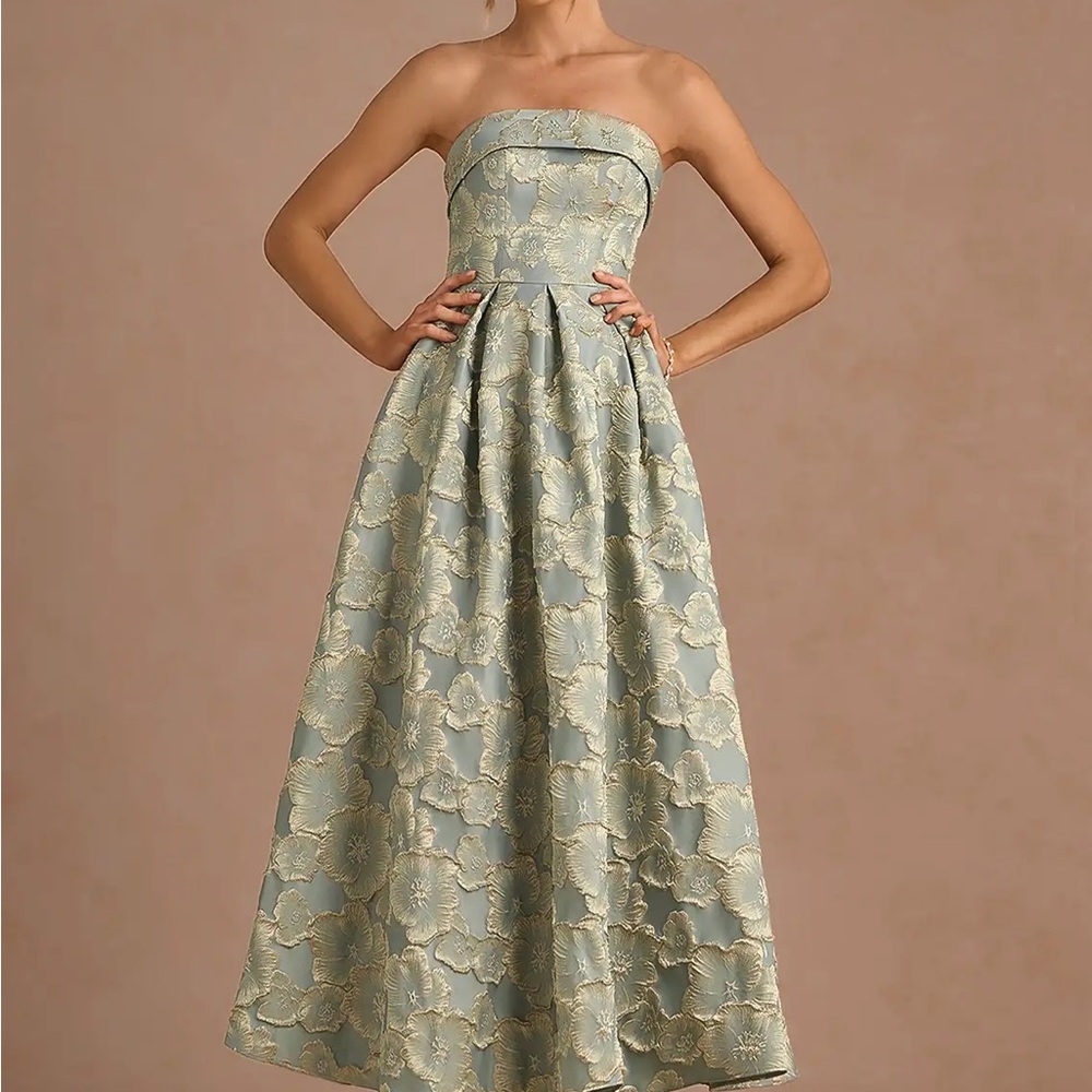 Azazie Florentine Blue Maxi Dress